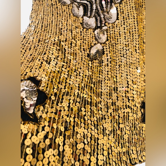 Gold Sequin hand made in India L - Picture 6 of 9